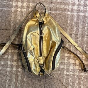 Rebecca Minkoff Metallic Gold Backpack